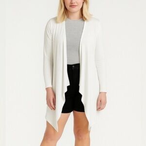 West Loop Cardigan Women’s Open Front Bone White – One Size